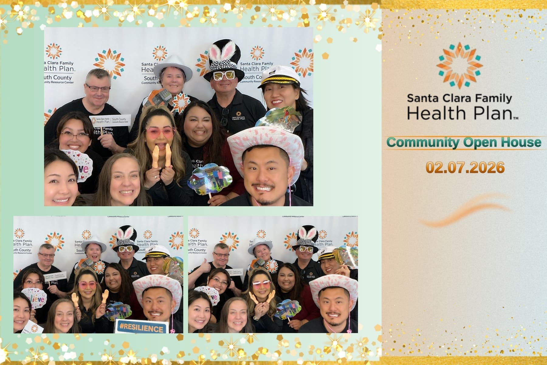 Corporate photo booth prints with custom branding