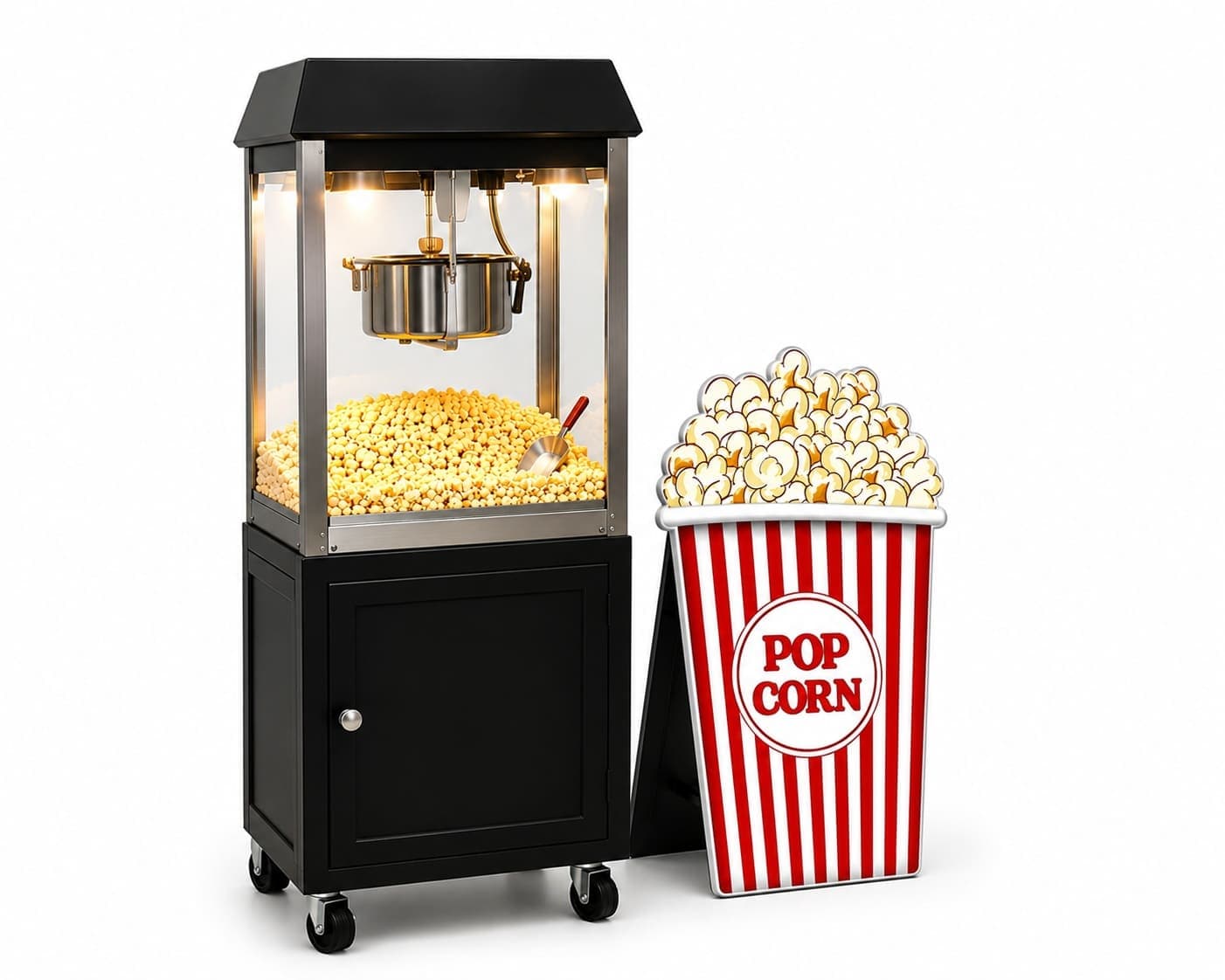 Commercial onsite popcorn machine for events